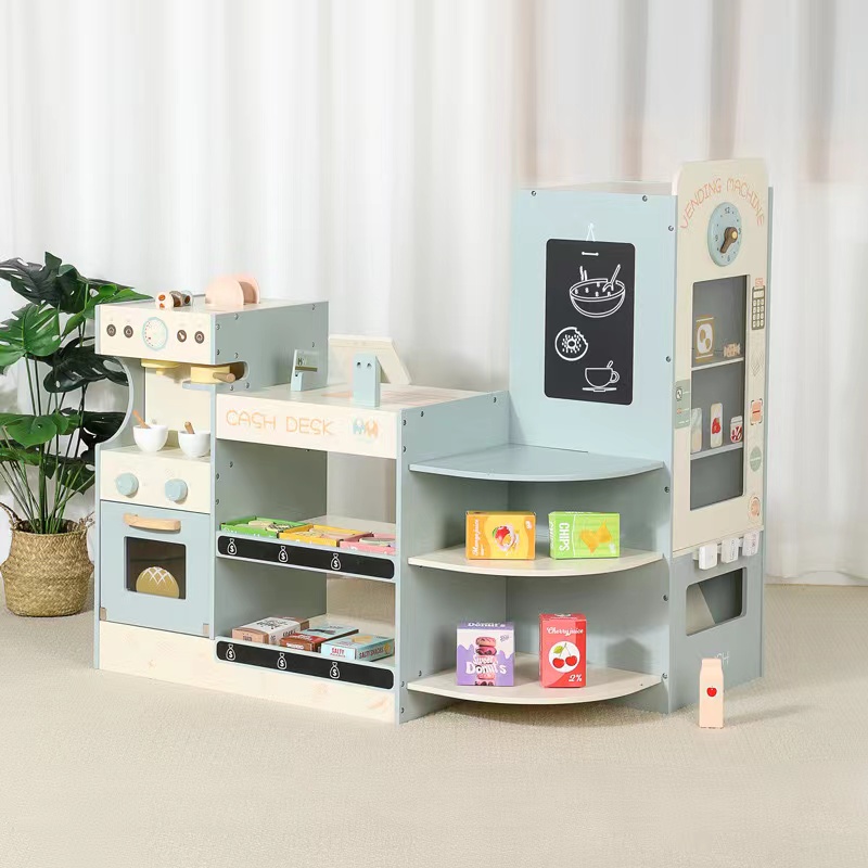 Kids Toys Store - Drewniany zestaw do zabawy w sklep