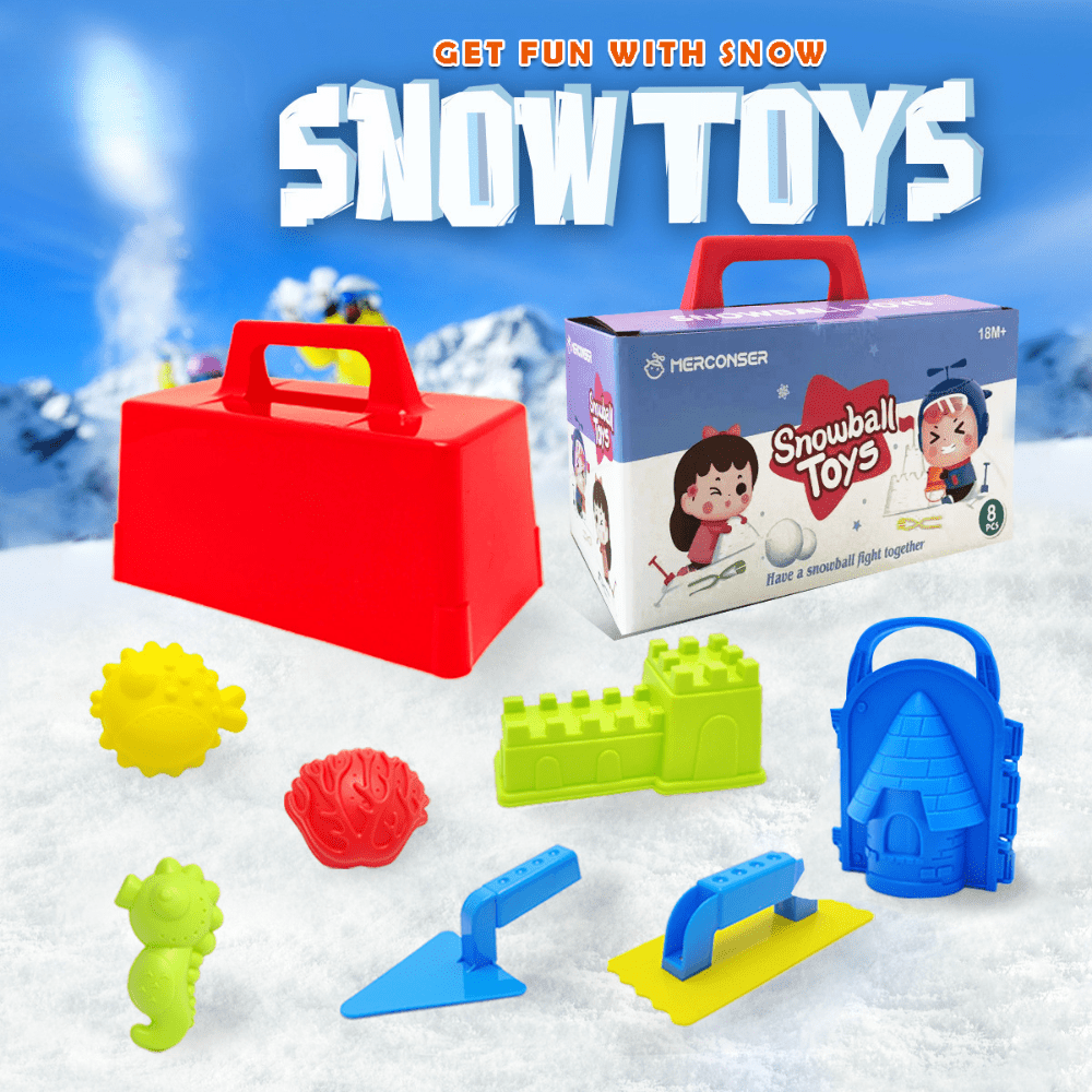 Kinetic Sand Mold - 8-częściowy zestaw zabawek zimowych dla dzieci