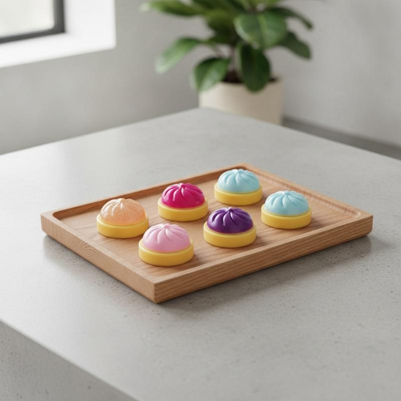 Kids Toys Dumplings - 1/4 szt. Piłka antystresowa w kształcie
