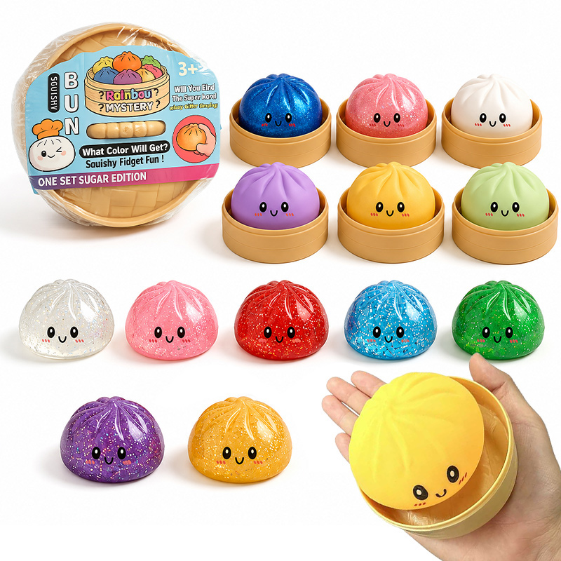 Kids Toys Dumplings - Błyszcząca zabawka antystresowa w kształcie pieroga,