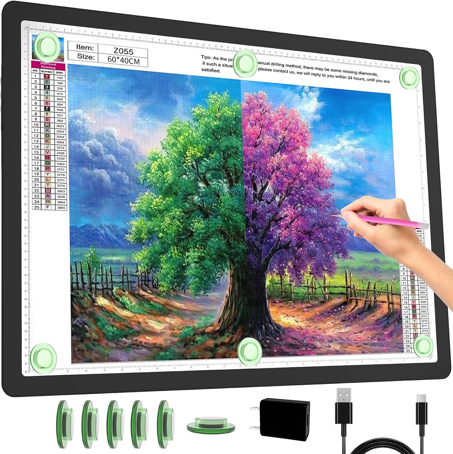 Magnetic Drawing Board - Akumulatorowa podkładka świetlna A2 do malowania