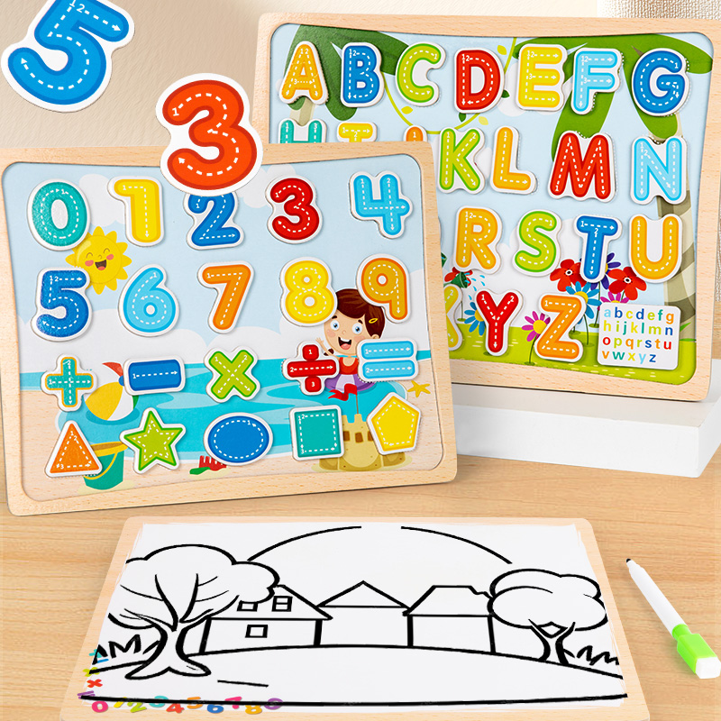 Magnetic Drawing Board - Magnetyczna tablica puzzle 2 w 1