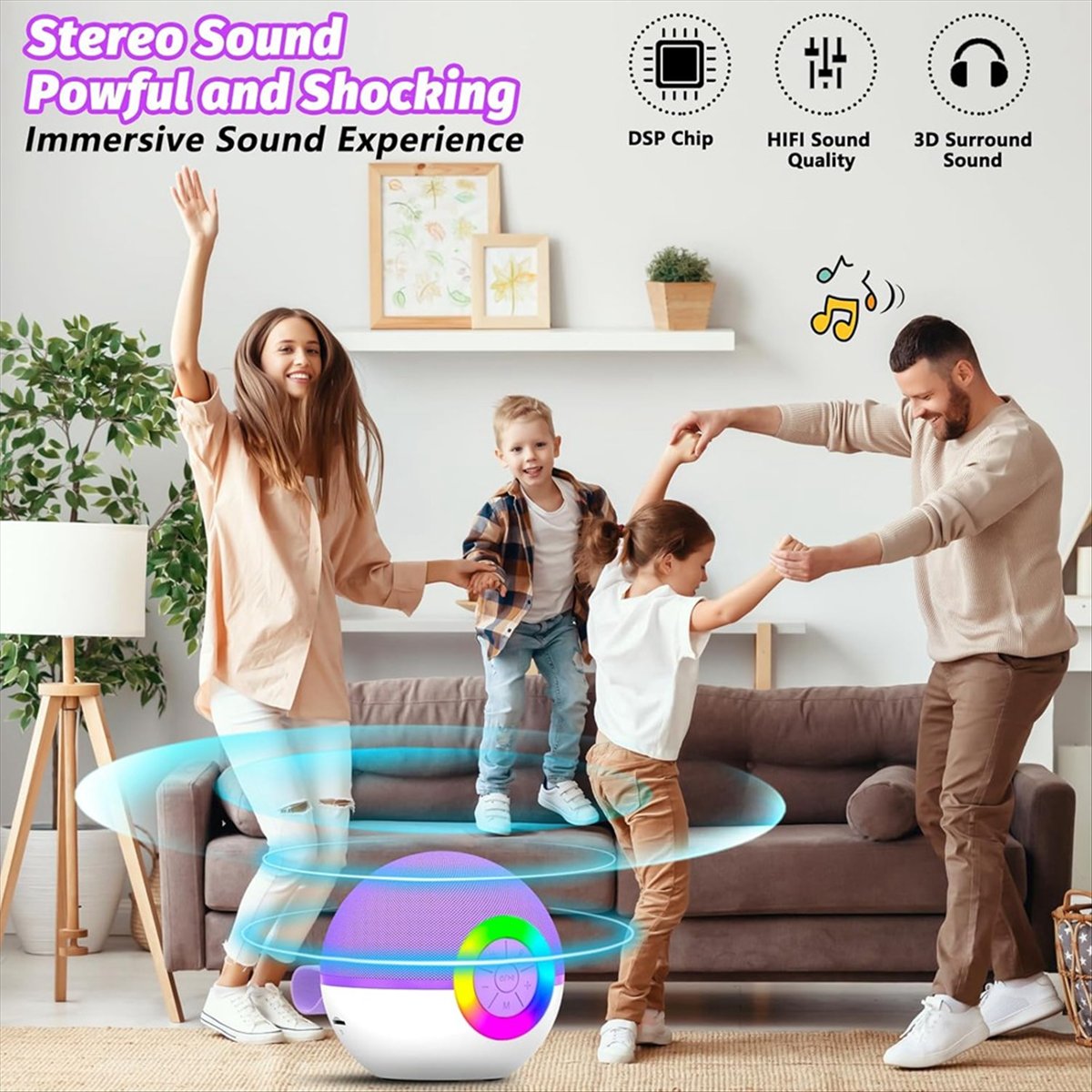 Kids Microphone Karaoke - DTC5 Mini Karaoke Machine z 2