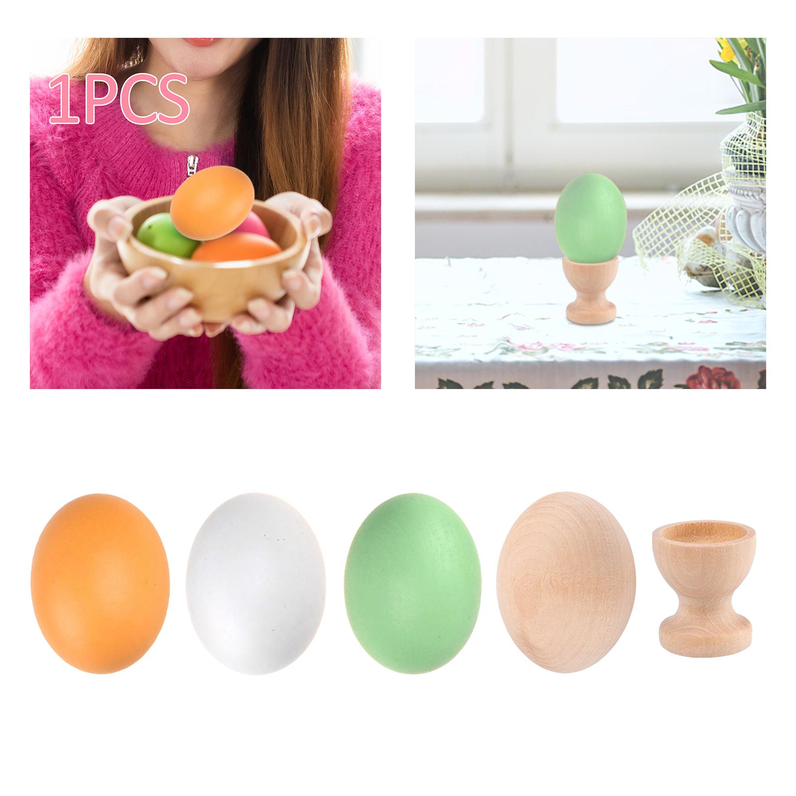 Kids Toys Easter - Drewniane jajka wielkanocne, rekwizyty na przyjęcie,