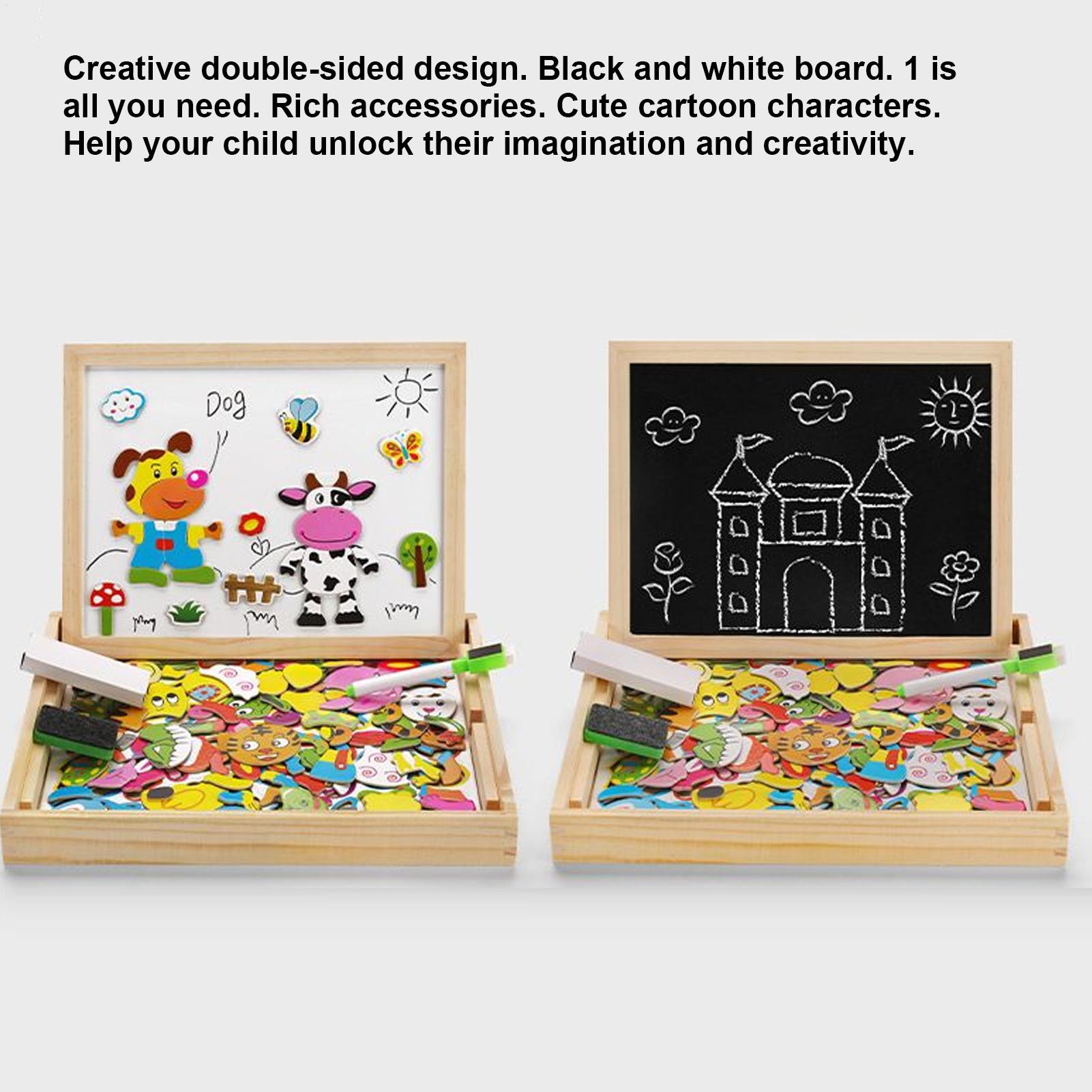 Magnetic Drawing Board - Magnetyczna tablica dla dzieci, drewniana tablica