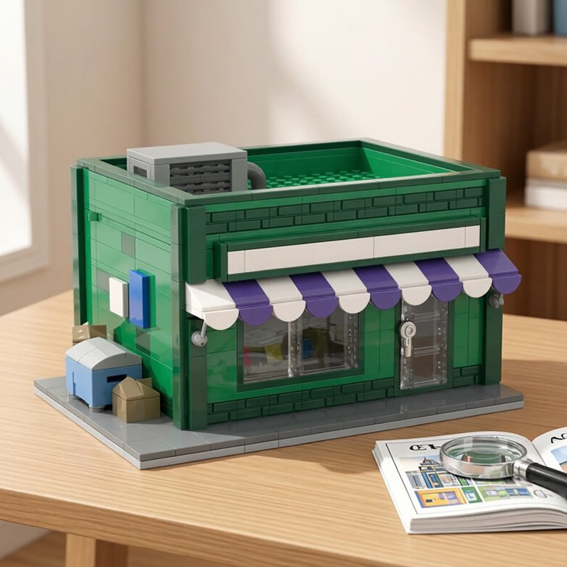 Kids Toys Store - Klocki Konstrukcyjne MOC Modularny Mini Sklep