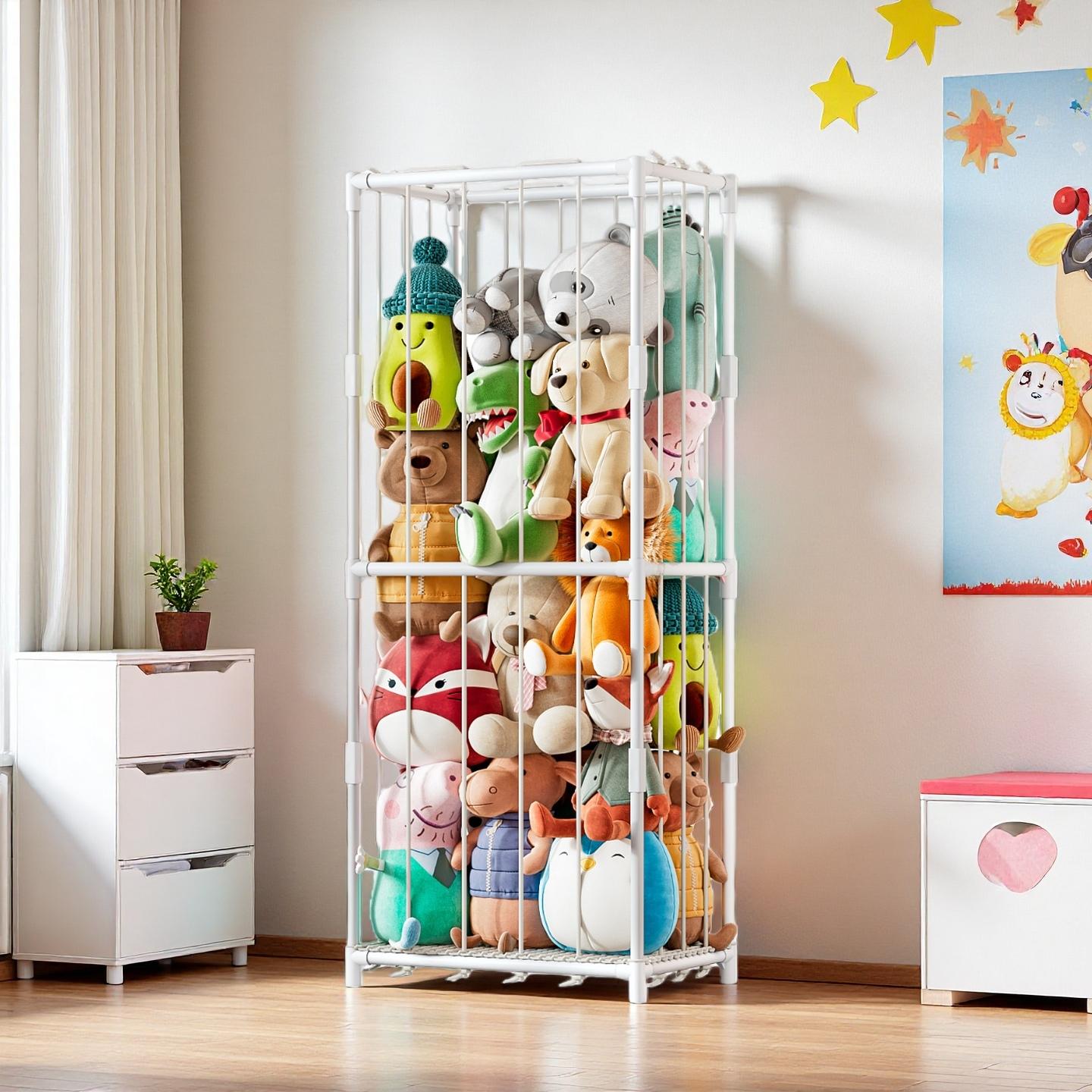 Kids' Toy - Pionowy organizer na pluszaki w stylu