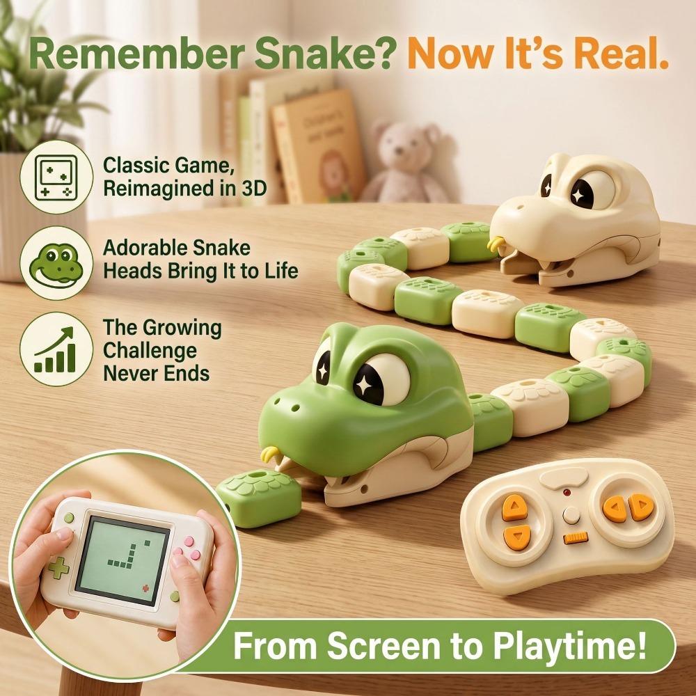 Kids Toys Remote Car - Zdalnie Sterowany Chciwy Wąż z Magnetyczną