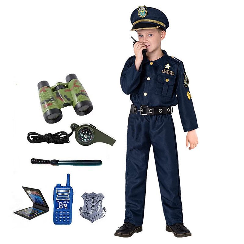 Sandbox Play Set - Kostium policjanta dla chłopca w wieku