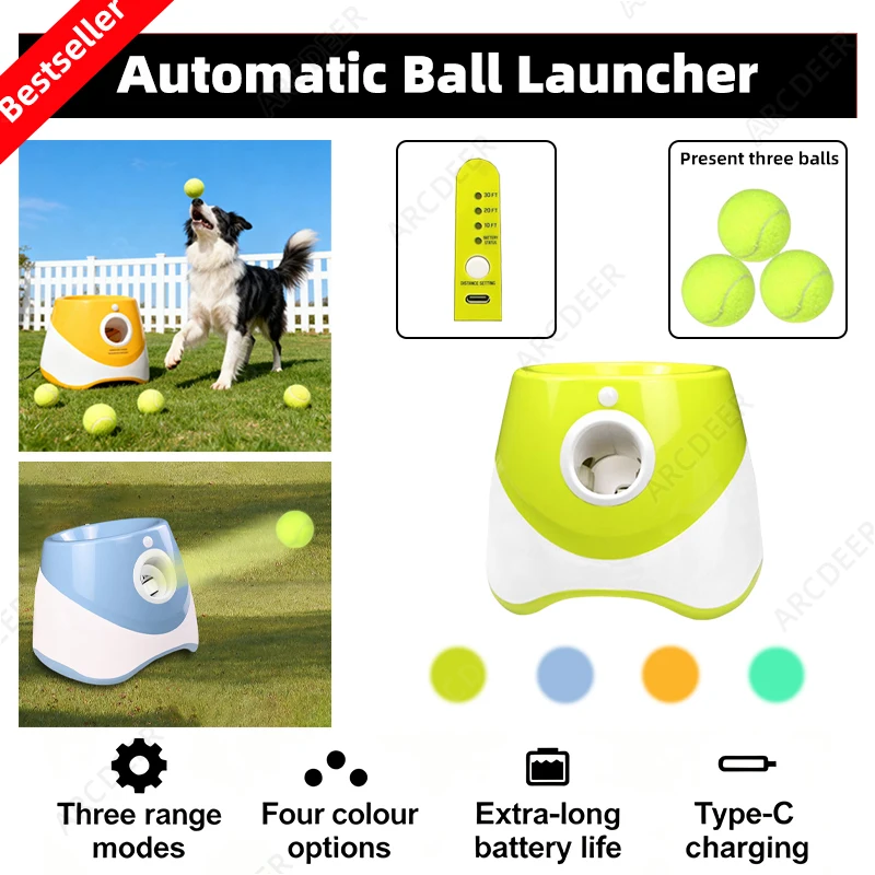 Catapult Launcher Toy - Automatyczny podajnik piłek dla psów z