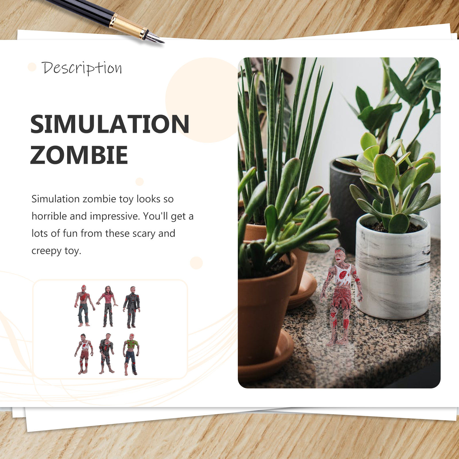 6 szt. zabawek dekoracyjnych n – Kids Zombie Toys recenzja i cena