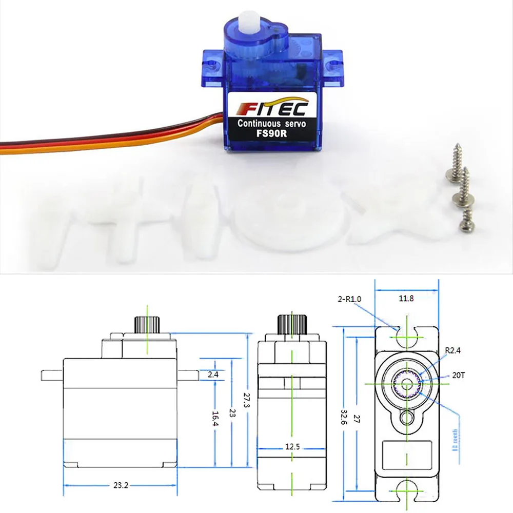 Feetech Mini FS90R Micro Servo – Kids Toys Remote Car recenzja i cena
