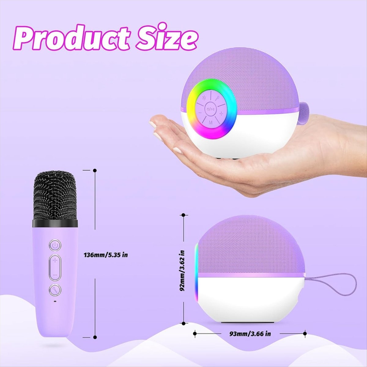 DTC5 Mini Karaoke Machine z 2  – Kids Microphone Karaoke recenzja i cena