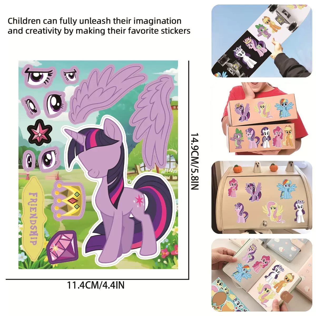 8/16 szt. Naklejki My Little P – Kids Toys Png recenzja i cena