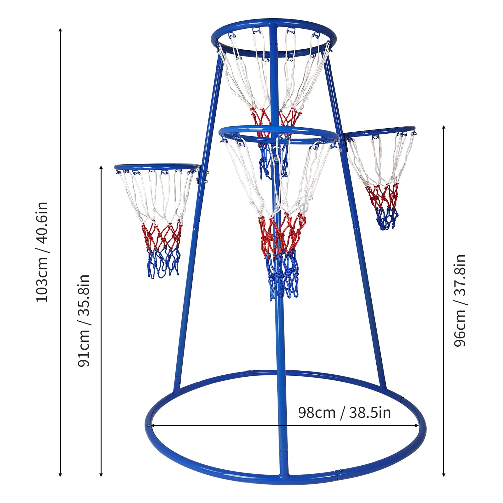 4-obręczowy zestaw do koszyków – Basketball Hoop Kids Indoor recenzja i cena