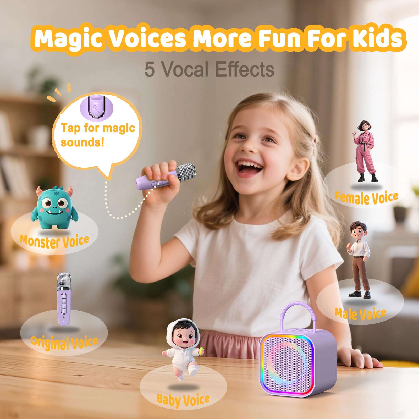 Haomuren Mini Karaoke Machine  – Kids Microphone Karaoke recenzja i cena